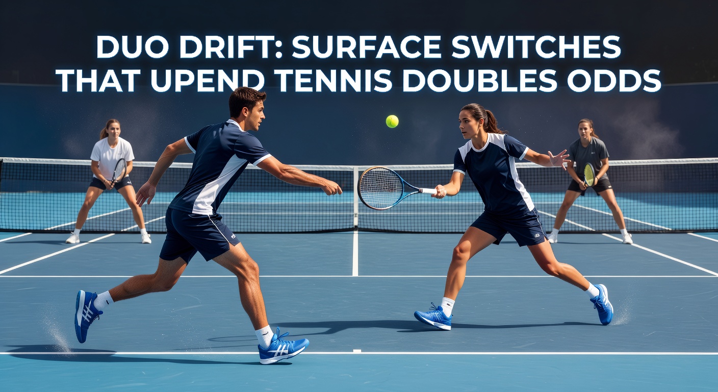 Grafik mit Quotenverläufen von Tennis-Dupla auf verschiedenen Oberflächen, zeigt dramatische Drifts