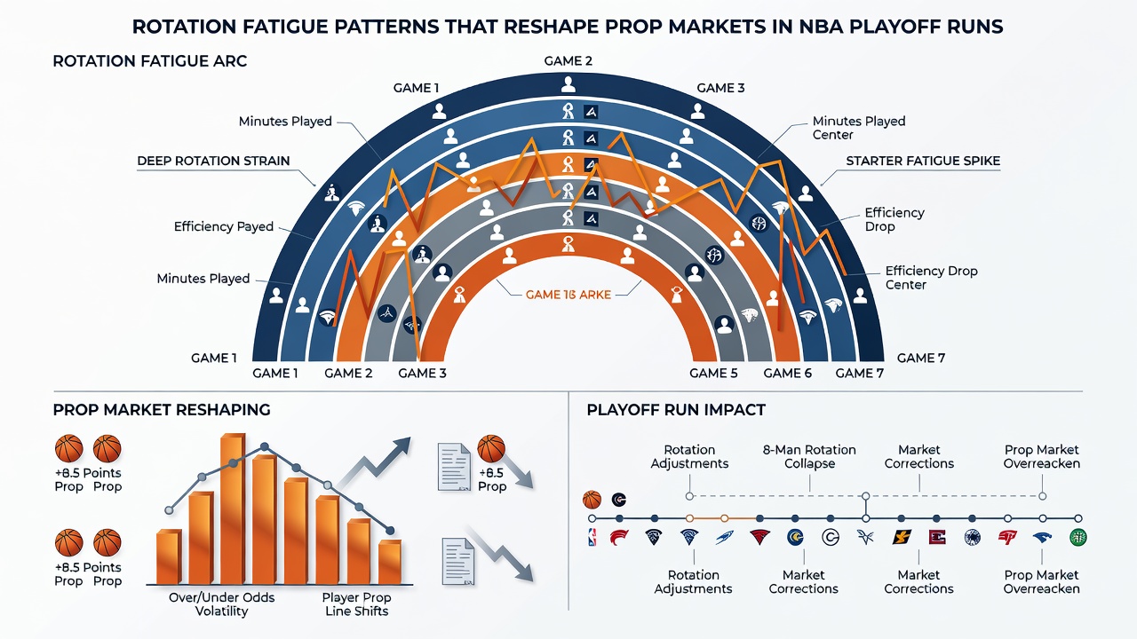 Analyse von Spielminuten und Prop-Daten in NBA-Playoffs mit Fokus auf Ermüdungsmuster