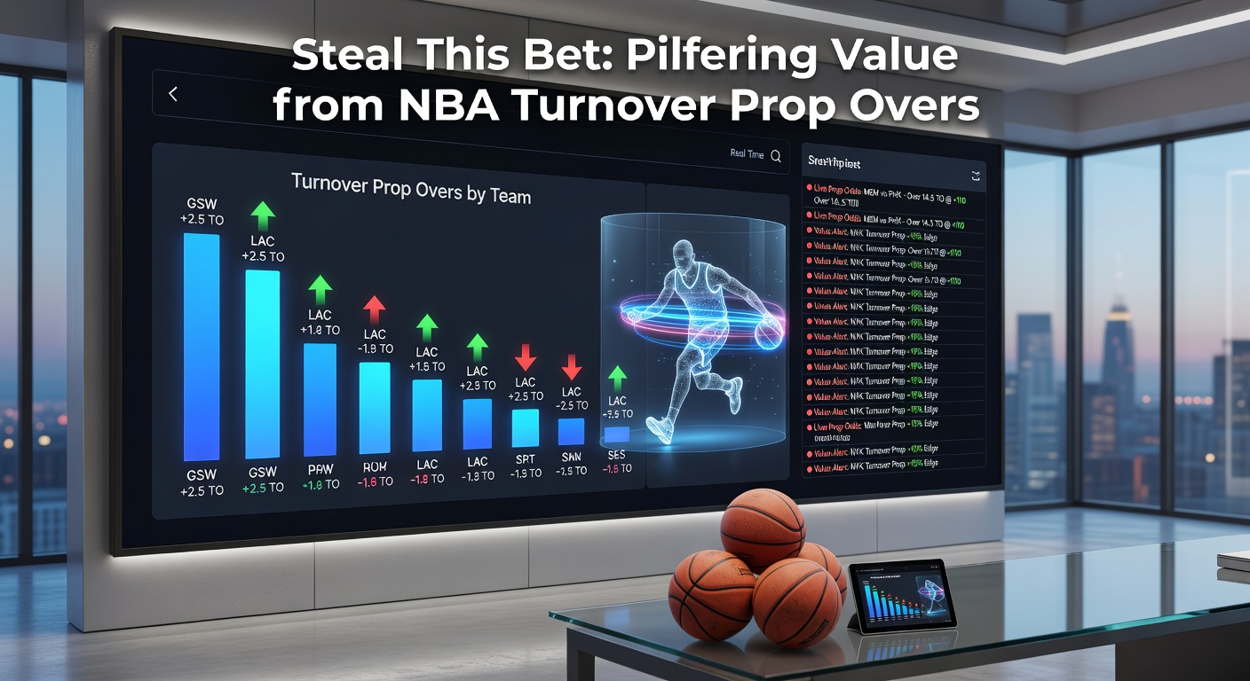 Grafik mit NBA-Turnover-Statistiken: Balkendiagramm zeigt Value-Opportunitäten in Prop Overs für Top-Ball Handler