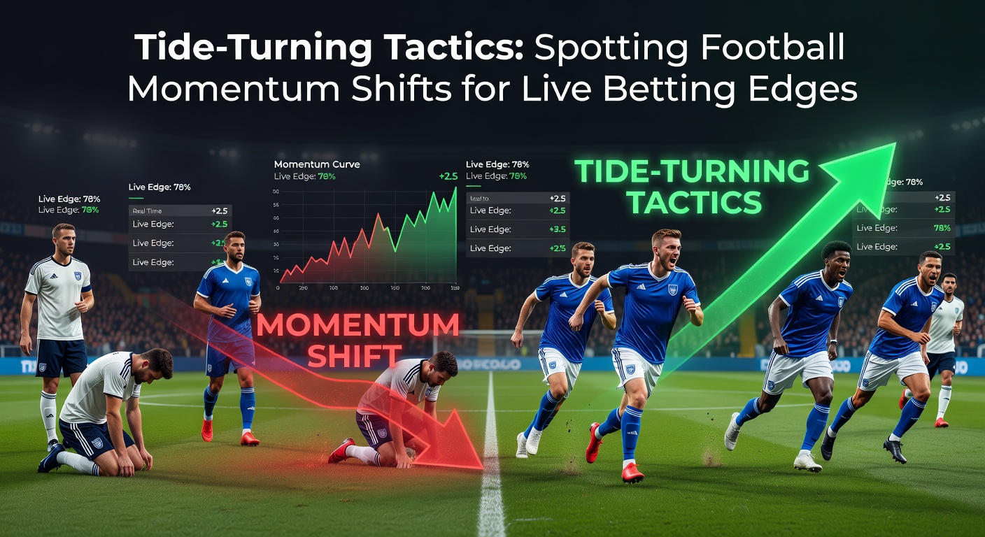 Fußballspieler in einem intensiven Momentum-Moment während eines Live-Matches, das einen typischen Shift darstellt