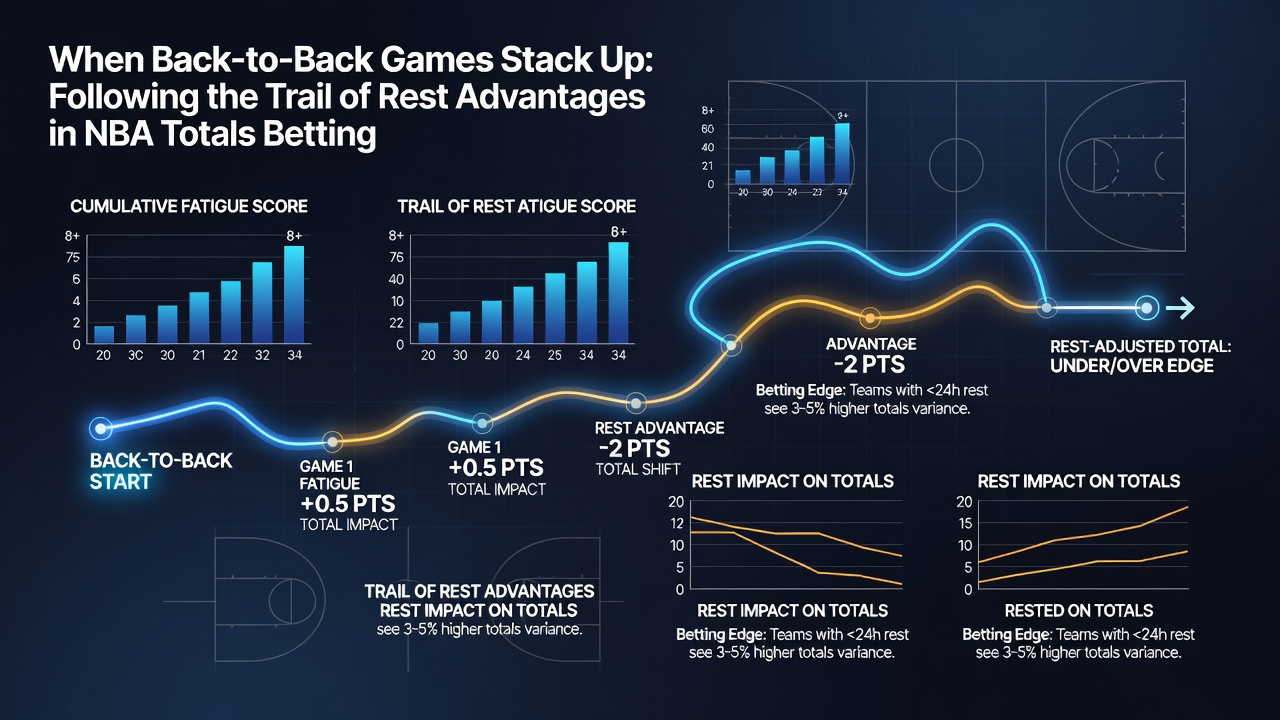 Statistische Grafik zu Punktetotals bei NBA-Back-to-Back-Spielen
